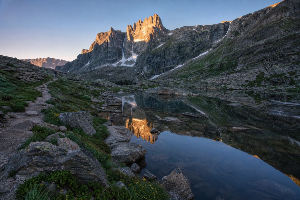 Scenic view of a mountain lake reflecting peaks, ideal for exploring national parks without reservations in 2026.